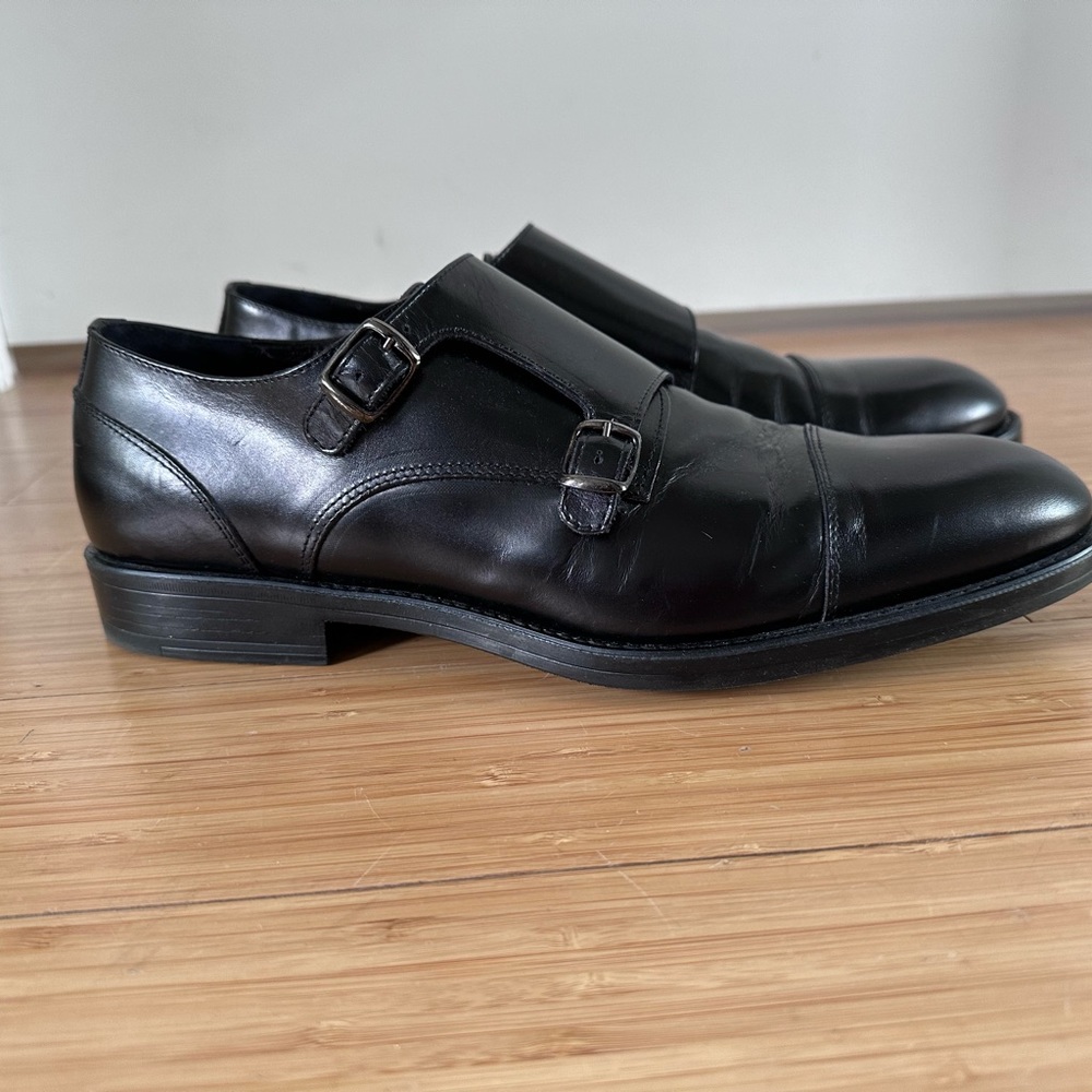 Monk straps, black, size 9.5 US/43 EU, Signs Milano, made in Italy - Picture 2 of 9
